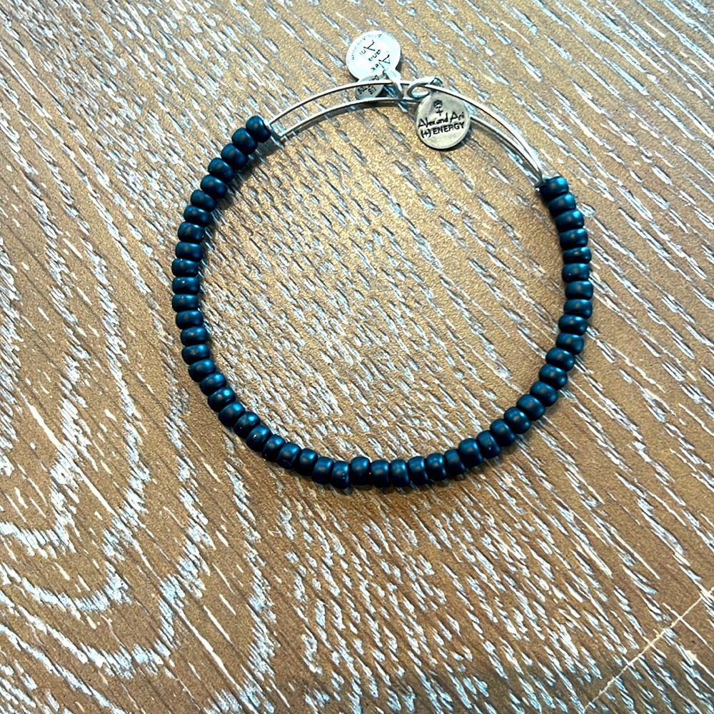 Alex and Ani Black Bead Bracelet (Retired)
